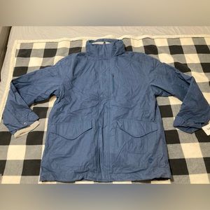 NWT Timberland Mens 3 in 1 jacket Blue Grey Large